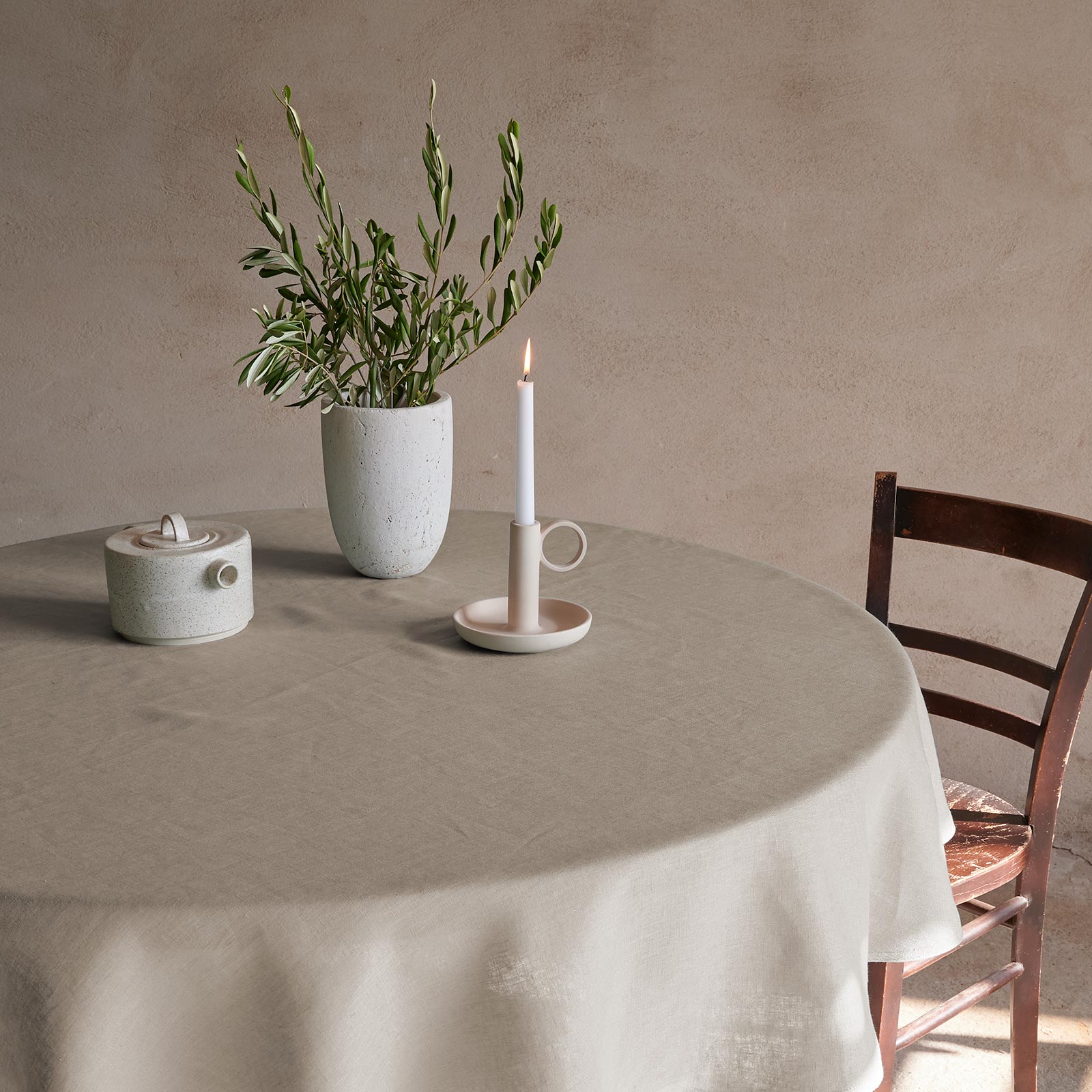 Tischdecke rund von textilwerk naturals