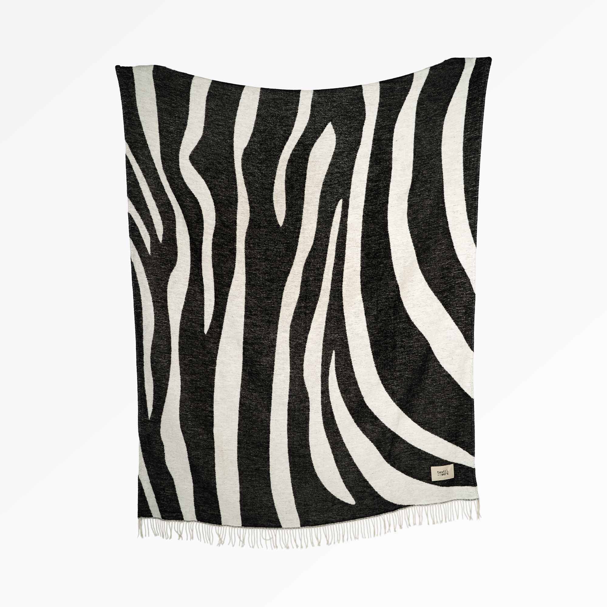 Kuscheldecke Zebra Print