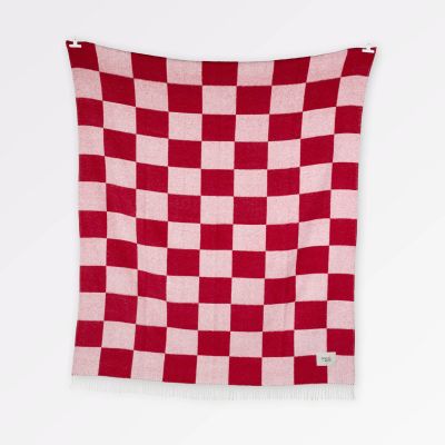 Kuscheldecke Checks Rot Rosa